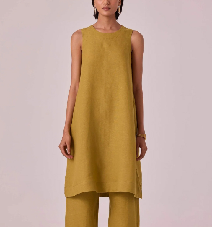 Nailah Olive Linen Set