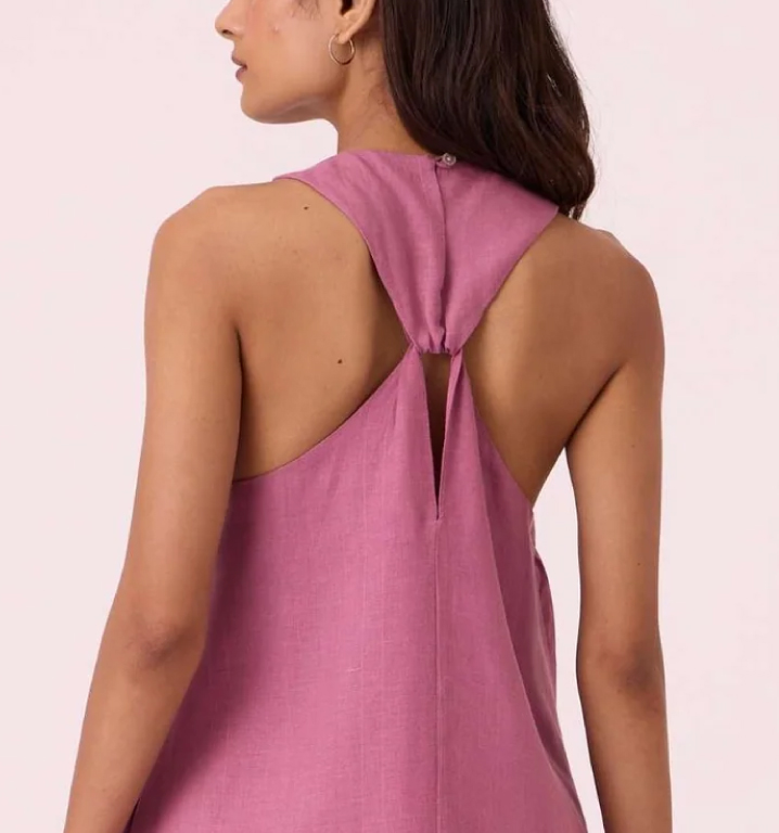 Amaran Lilac Linen Maxi Dress